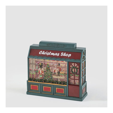 EDG Décoration de magasin de Noël boîte à musique LED avec musique 22x8xH22 cm
