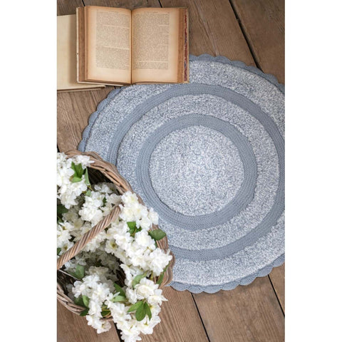 Tapis en coton crocheté Blanc Mariclò "Daphne Collection", largeur 65 cm.