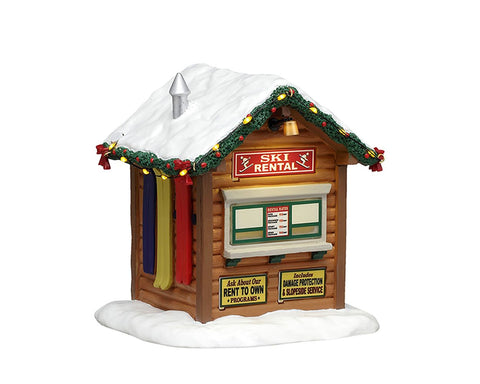 LEMAX Negozio Noleggio sci "Ski Rental" H12.5x12.5x12 cm