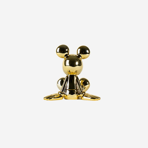 LEBLON DELIENNE Statuina Topolino seduto piccolo oro cromato 13.5xH12 cm