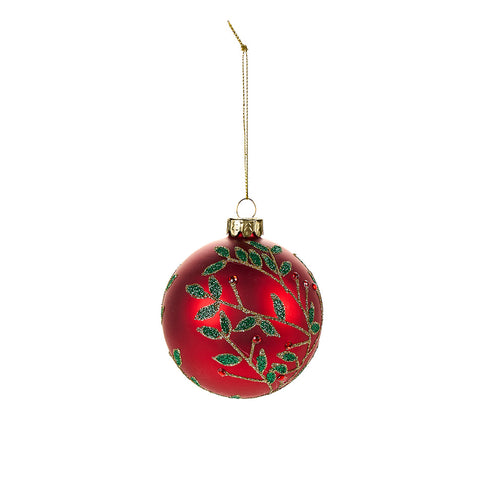 Fabric Clouds Set of 4 "Christmas Card" tree baubles D8 cm 10 variations (1pc)