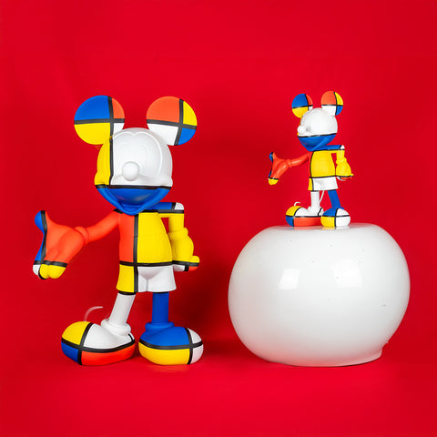 LEBLON DELIENNE Statuina Topolino Welcome piccolo opaco 18.5xH30 cm