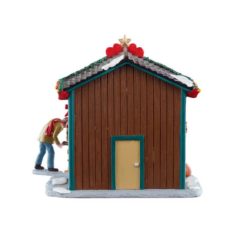 Bâtiment LEMAX « Atelier de jouets du Père Noël » en résine H13,9x19,5x9,5 cm