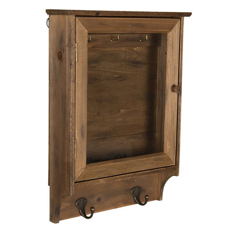 CLAYRE & EEF Cassetta portachiavi legno marrone 30x8x40 cm