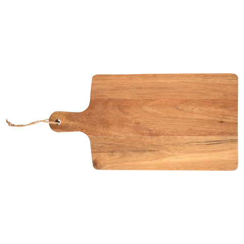 Estia Home Planche à découper en bois avec manche et corde "Allure" 40-50x25x2 cm