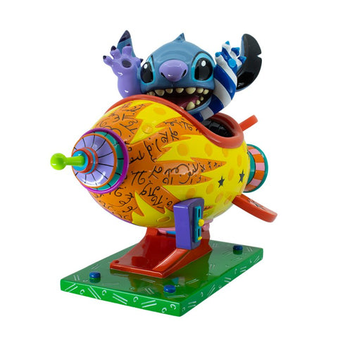 Enesco Disney Statuina Stitch con razzo, Britto 21.5x12xH16.5 cm