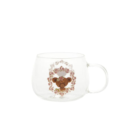 Nuvole di Stoffa Set 2 Tazze in vetro borosilicato con orsetto "Sweet Bear" 300 ml
