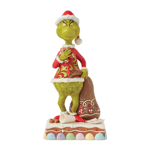 Figurine de Noël Grinch Enesco Jim Shore avec biscuits H 20,5 cm