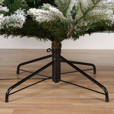 Sapin de Noël Kaemingk Grandis enneigé et pré-illuminé avec 700 lumières LED, D162 x H240 cm