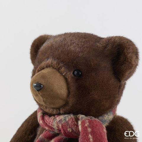 EDG Teddy statuina natalizia in tessuto 25x21xH30 cm