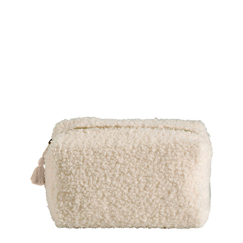 Mathilde M Beauty case rettangolare ecrù "Bouclette" 18x10,5x11 cm