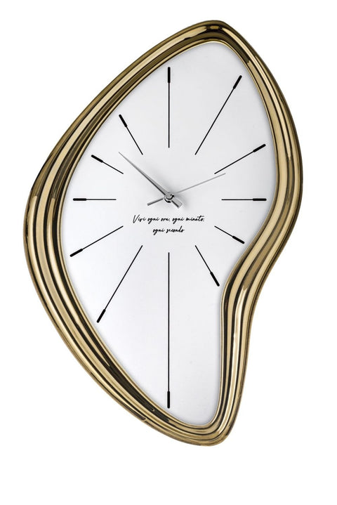 Bongelli Preziosi Orologio da parete in polvere di marmo bianco/oro 12xH19 cm
