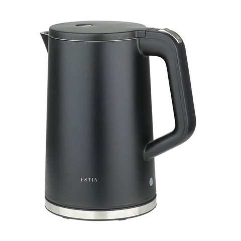 Estia Home Bollitore elettrico in acciaio inox nero "HEATLINE" 1800w 1.7lt