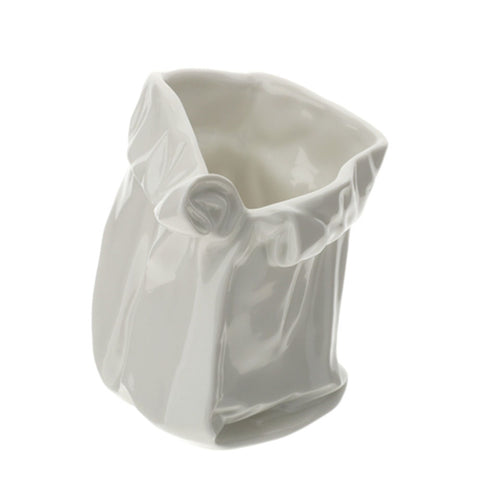 Hervit Cartoccio Bowl in white porcelain 20x17xH25 cm