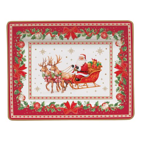 Easy life Svuotatasche di natale in porcellana "Christmas Heritage" 14x11 cm