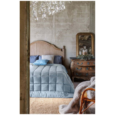 Blanc Mariclò "Diamante" blue winter double quilt 260x260 cm