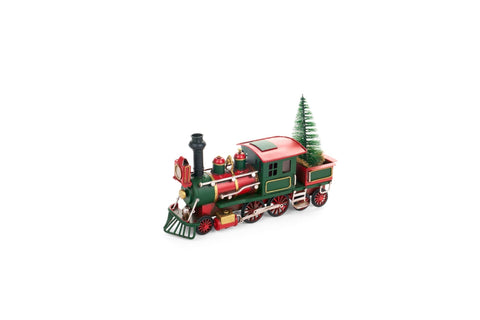 Nuvole di Stoffa Trenino con decori natalizi "VINTAGE TOYS" metallo e plastica 27.5x9x17 cm
