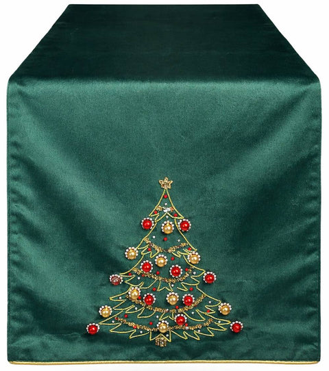 Clodette Runner Albero di Natale in velluto "Diamond" 160x40 cm 2 varianti(1 unità)
