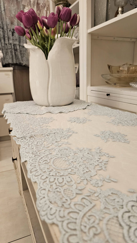 Chez Moi Tris de napperons en dentelle artisanale « Provence Luxe » (3 unités)