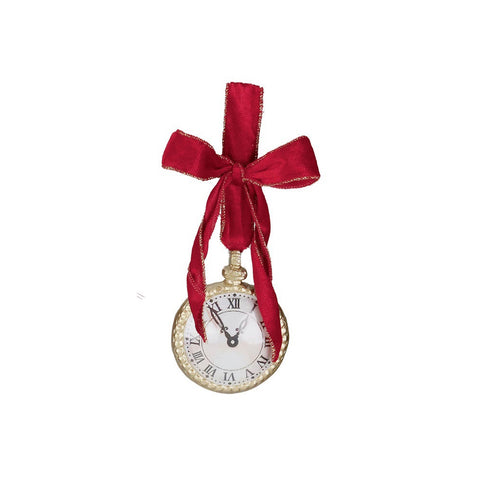 GOODWILL Decoro Orologio in resina con fiocco 7 cm 3 varianti(1 unità)