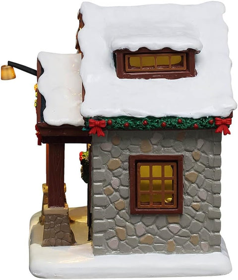 LEMAX Negozio di sci luci led "Ski Shop" in resina H11.5x12x9 cm
