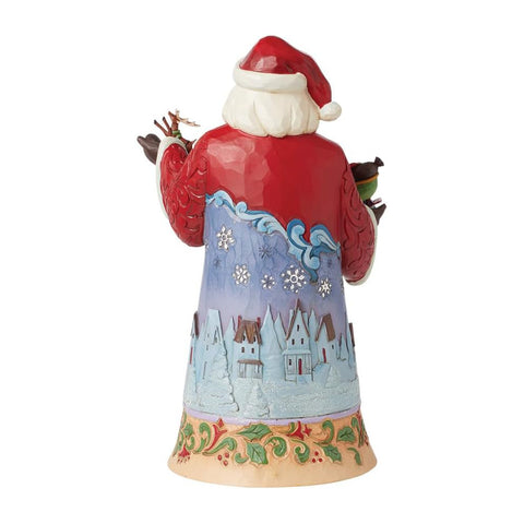 Enesco Babbo natale in resina con slitta "Jim Shore" 15x19xH30 cm