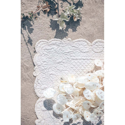 Blanc Mariclò Tovaglia quadrata in cotone bianco "Carmen" 90x90 cm