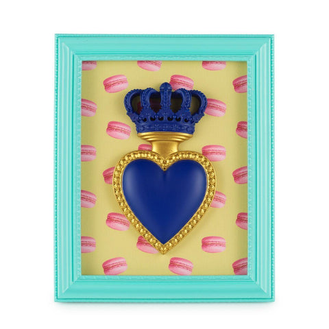 Henriette Quadro decorativo cornice cuore e Macarones con piede "Ton Coeur" 22x18 cm - Angelica Home Stabia