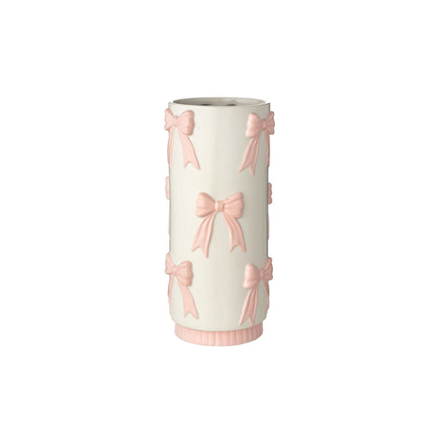 Vase cylindrique à nœuds The Art of Nacchi, style shabby chic, D13 x H29,5 cm
