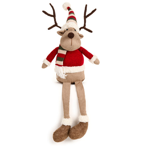 Clouds of Fabric Christmas Reindeer Puppet "Christmas Card" 21x20xH75 cm 2 variants (1pc)