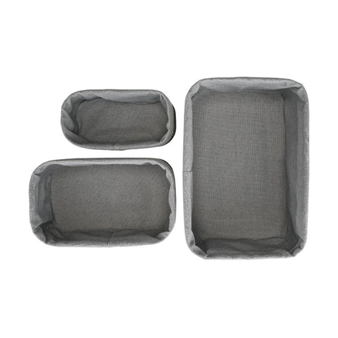 Estia Home Set 3 Contenitori Organizer in bamboo per essenziali/abbigliamento 30x20xH12 cm