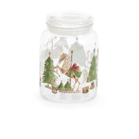Bocal en verre de Noël « Carrousel » 1300 ml