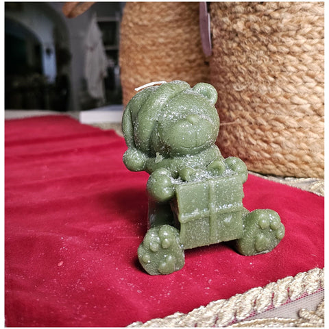 Bougie Cereria Parma Teddy Bear avec cadeau 7x8xH10 cm 2 variantes (1 unité) 