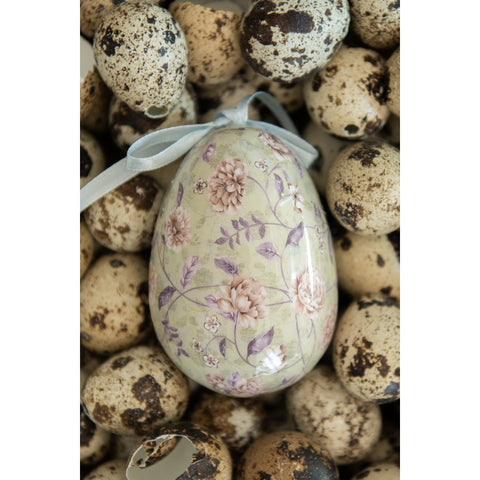 Clayre & Eef Set 6 Decori Uova di pasqua decorative da appendere D7x10 cm