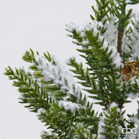EDG Snow-covered potted pine Christmas tree with pinecones, PVC H43 cm