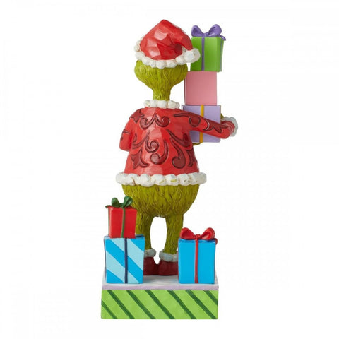 Enesco Statuina natalizia Grinch con regali "Jim Shore" 10x10xH20 cm