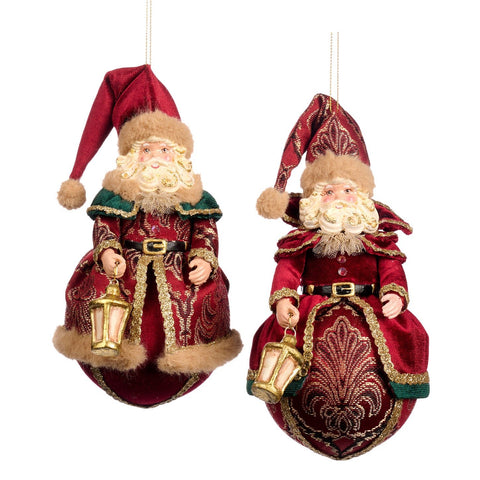 CHANT DE SAISON PÈRE NOËL SUR BOULE ORN ASS/2 BOURG 18CM