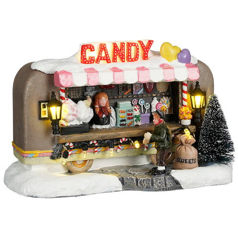 Luville Bâtiment lumineux Confiserie "Foodtruck candy" 17x7xH10,5 cm