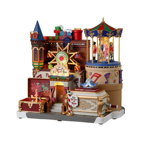 LEMAX LED and musical illuminated building "The Merry Music Box" H26.2 x 25.8 x 18.3 cm