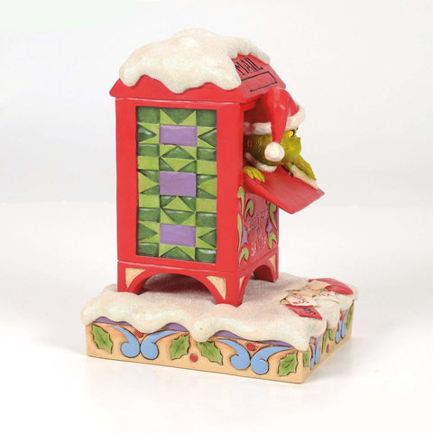 Figurine de Noël Enesco Grinch Boîte aux lettres H15 cm