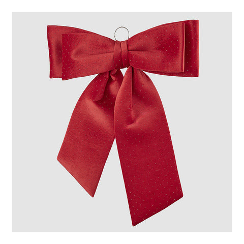 EDG Enzo De Gasperi Decoro Fiocco natalizio velluto con brillantini  60xH70 cm 2 varianti (1 unità)