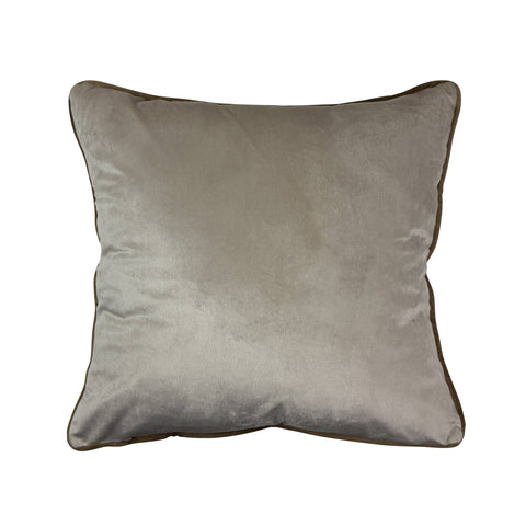 Blanc Mariclò Cuscino arredo effetto velluto tortora "Velluto soffice" 2 varianti(1 unità)