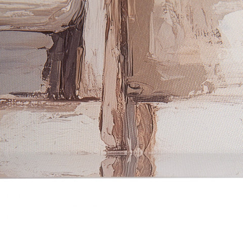 Clayre & Eef Quadro fiori in tela beige da parete Shabby Chic 51x3x51 cm