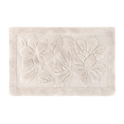 Blanc Mariclò Tappeto bagno in cotone panna con fiori "Sogni in Fiore" 50x80 cm