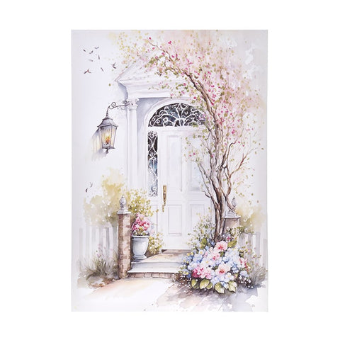 Nuvole di Stoffa Quadro canvas Portone "Le Vie en Rose" 33.5x51x2.5 cm 2 varianti(1pz)