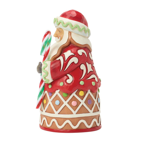 Enesco Statuina Babbo Natale con bastoncino di zucchero 10.5x7xH13.5 cm