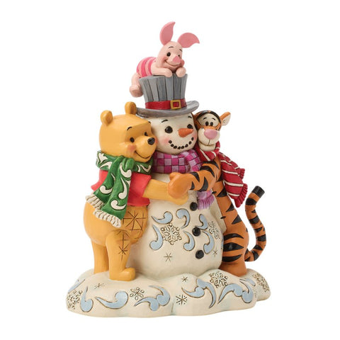 Enesco Disney Statuina di natale Winnie the Pooh e amici H25 cm