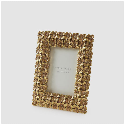 Cadre photo doré EDG Enzo De Gasperi avec fleurs 17xH22 cm