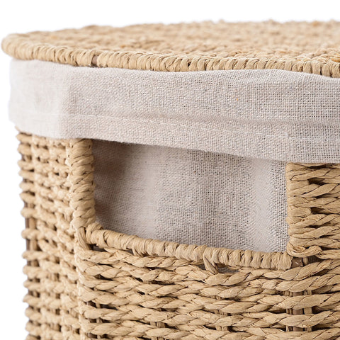 Estia Home Cesto Porta Biancheria da bagno con tessuto interno "Botanica" D40xH50cm