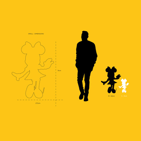 LEBLON DELIENNE Statuina Minnie Welcome piccolo oro cromato 27.5xH31 cm